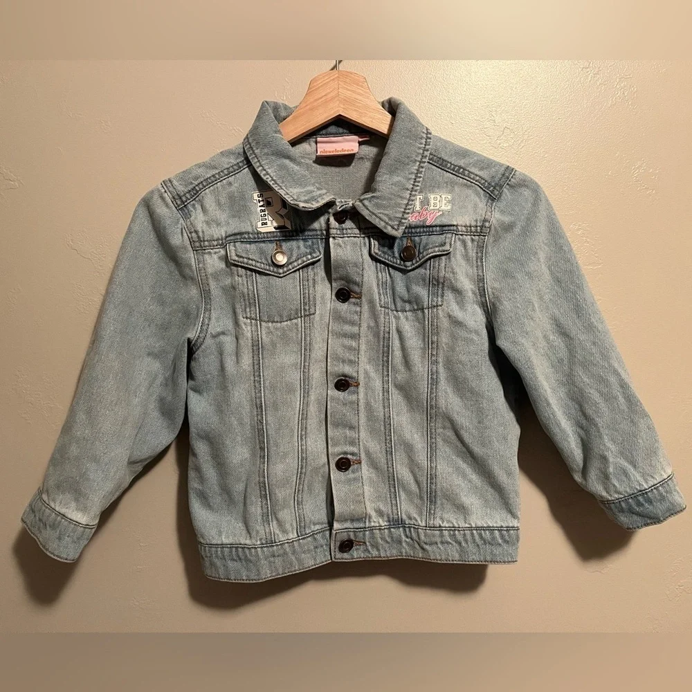 Mini Rugrats Don't Be A Baby Denim Jacket - Light Blue Wash